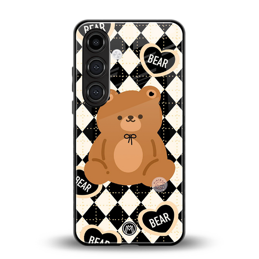 bear uniform pattern back phone cover | glass case for samsung galaxy s23