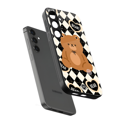 bear uniform pattern back phone cover | glass case for samsung galaxy s23