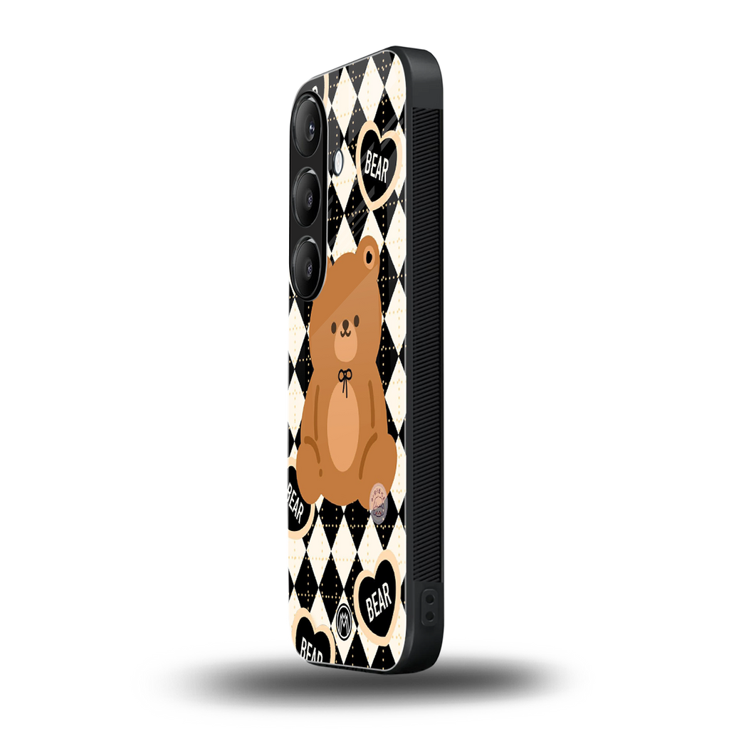 bear uniform pattern back phone cover | glass case for samsung galaxy s24 plus