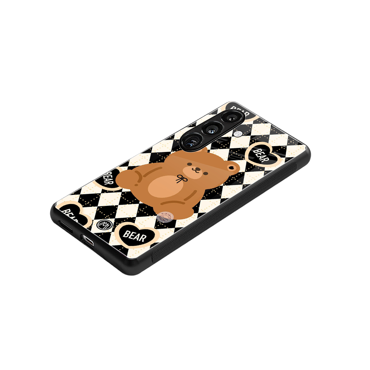 bear uniform pattern back phone cover | glass case for samsung galaxy s25 plus