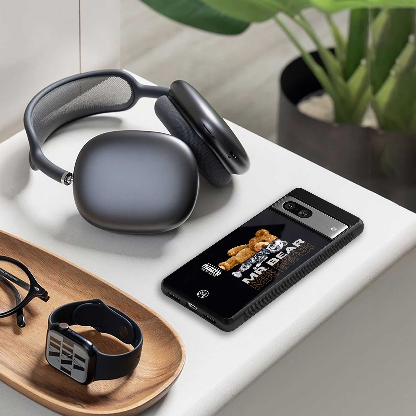 bear pal back phone cover | glass case for iphone 16e