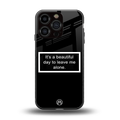 beautiful day to leave me alone black back phone cover | glass case for iphone 16 pro