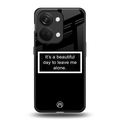 beautiful day to leave me alone black back phone cover | glass case for oneplus nord 3