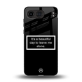 beautiful day to leave me alone black back phone cover | glass case for oneplus nord 4