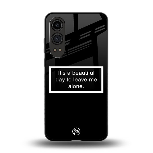 beautiful day to leave me alone black back phone cover | glass case for oneplus nord ce 4 lite