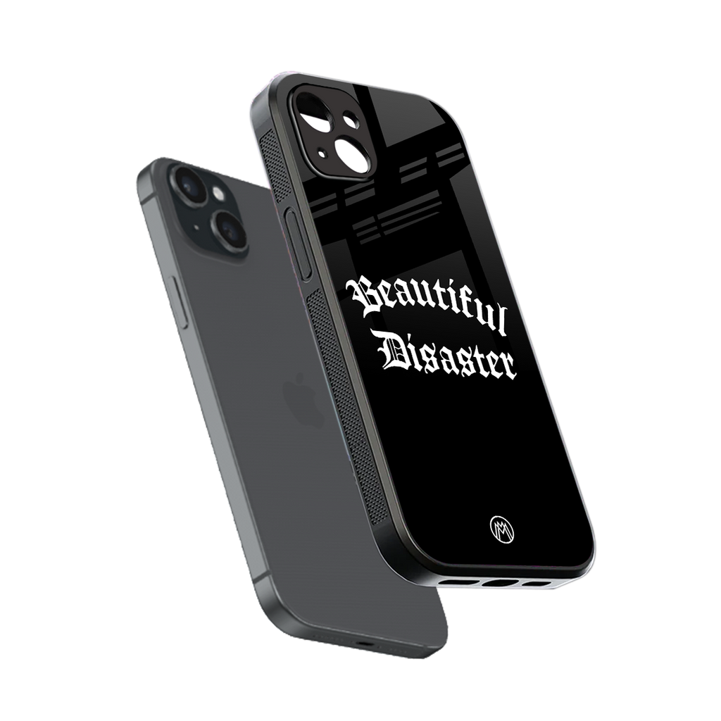 beautiful disaster back phone cover | glass case for iphone 15 plus