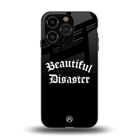beautiful disaster back phone cover | glass case for iphone 15 pro