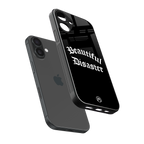 beautiful disaster back phone cover | glass case for iphone 16 plus