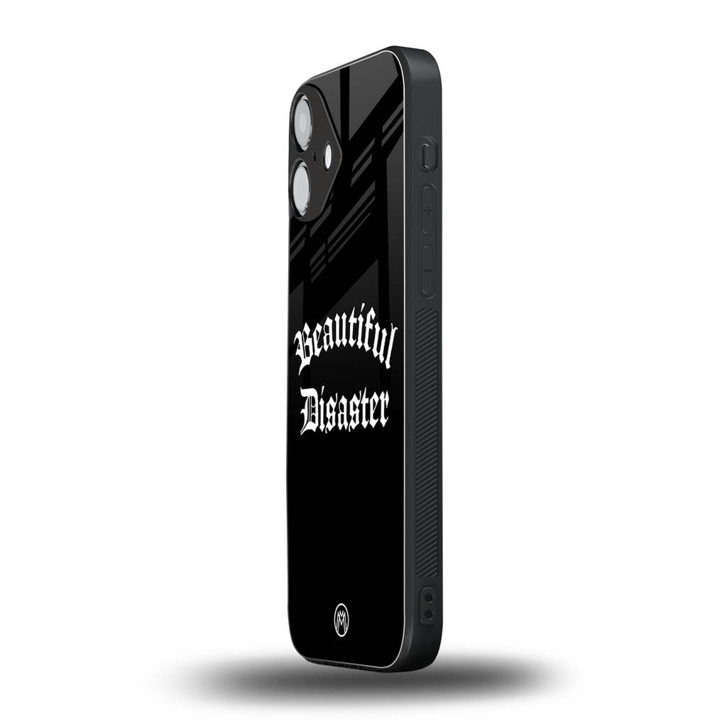beautiful disaster back phone cover | glass case for iphone 16 plus