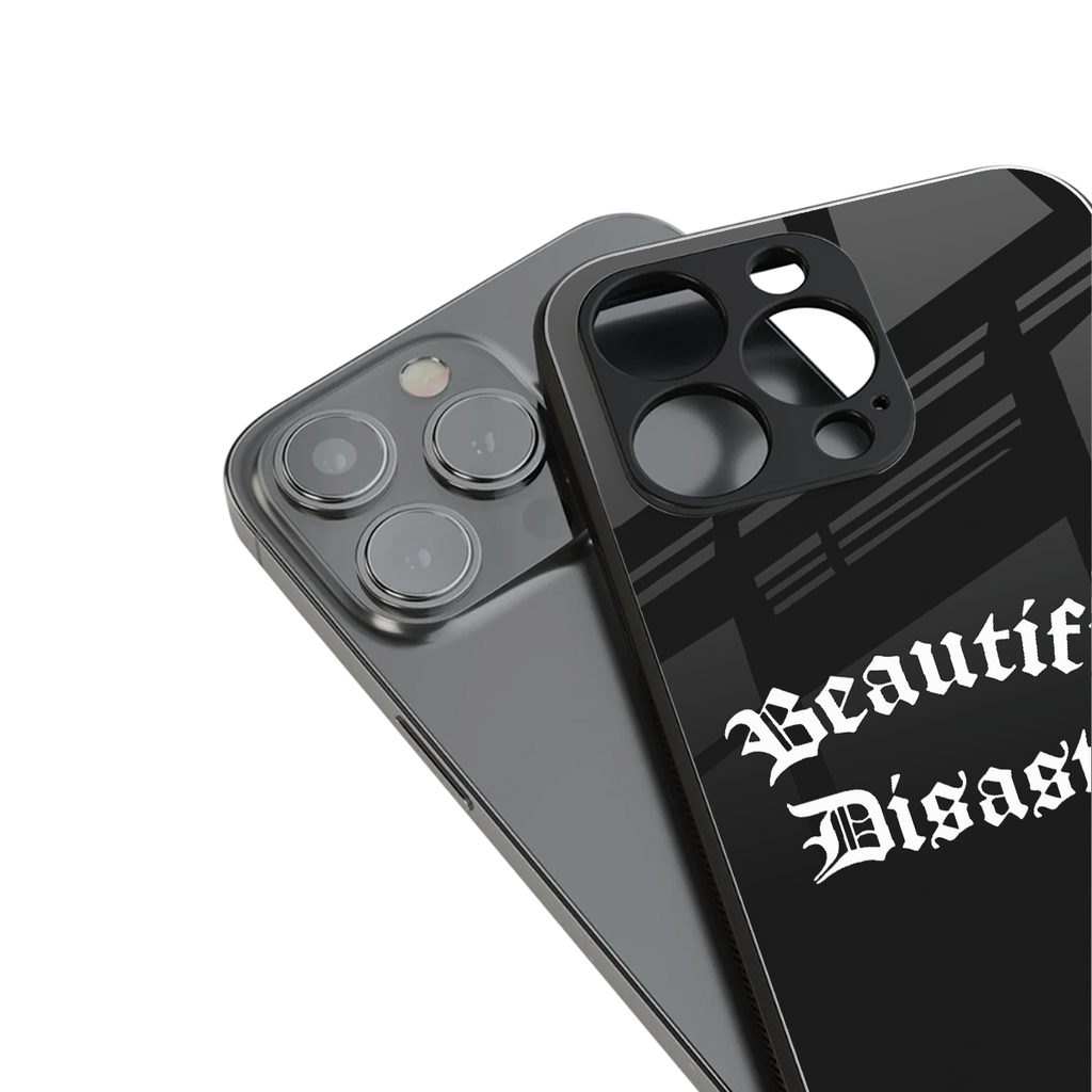 beautiful disaster back phone cover | glass case for iphone 16 pro max