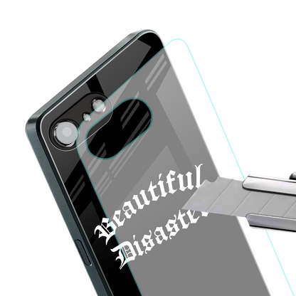 beautiful disaster back phone cover | glass case for iphone 16e