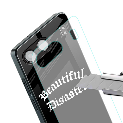 beautiful disaster back phone cover | glass case for oneplus nord 4