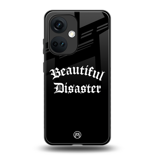 beautiful disaster back phone cover | glass case for oneplus nord ce 3