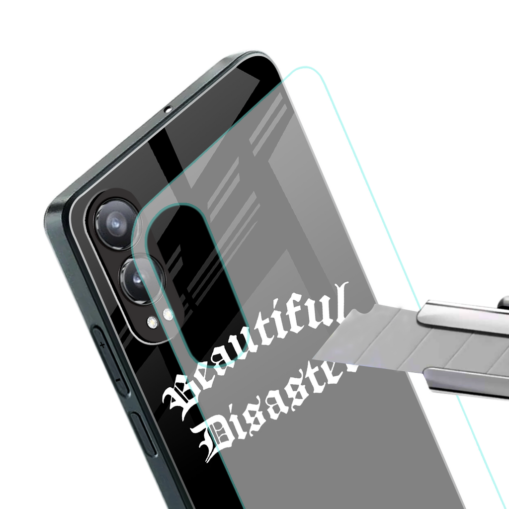 beautiful disaster back phone cover | glass case for oneplus nord ce 4 lite