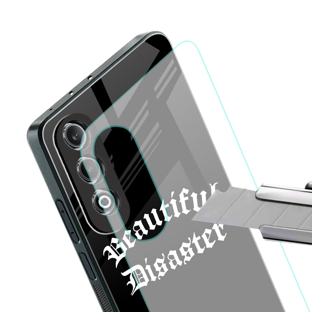 beautiful disaster back phone cover | glass case for oneplus nord ce 4
