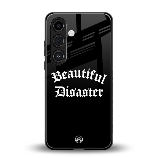 beautiful disaster back phone cover | glass case for samsung galaxy s24 plus