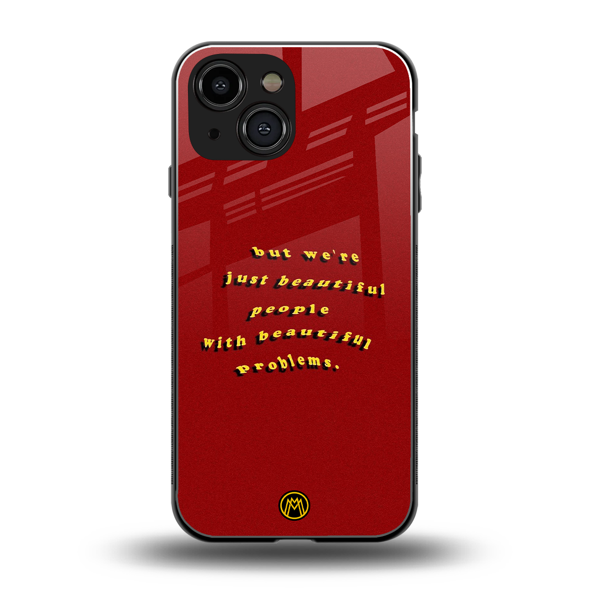 beautiful people with beautiful problems back phone cover | glass case for iphone 13 mini