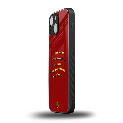 beautiful people with beautiful problems back phone cover | glass case for iphone 13 mini