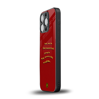 beautiful people with beautiful problems back phone cover | glass case for iphone 14 pro