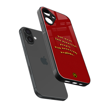 beautiful people with beautiful problems back phone cover | glass case for iphone 16 plus