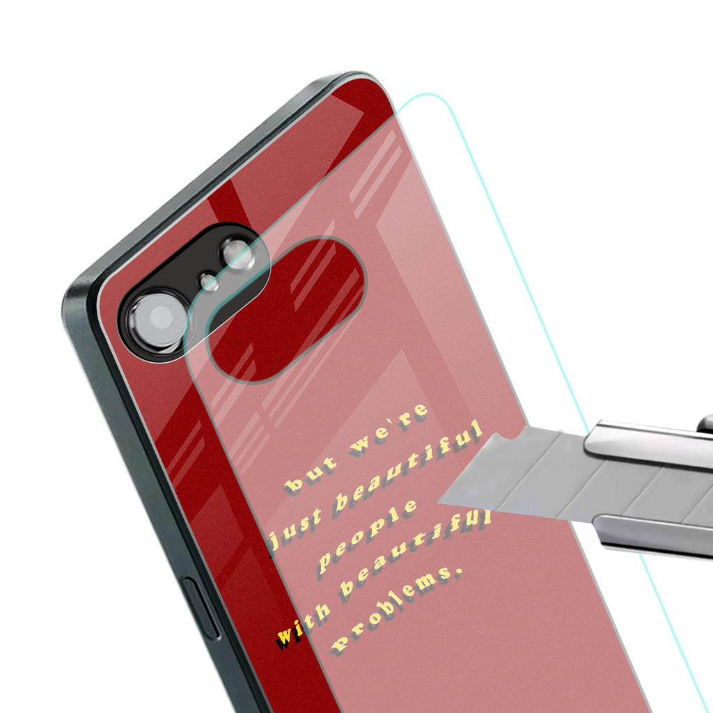 beautiful people with beautiful problems back phone cover | glass case for iphone 16e