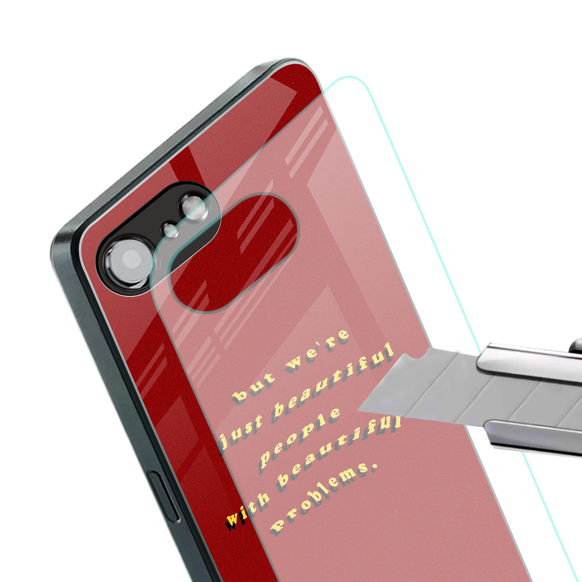 beautiful people with beautiful problems back phone cover | glass case for iphone 16e
