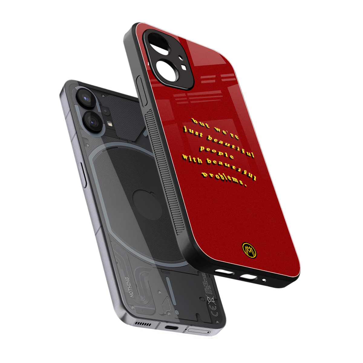 beautiful people with beautiful problems back phone cover | glass case for nothing phone 1