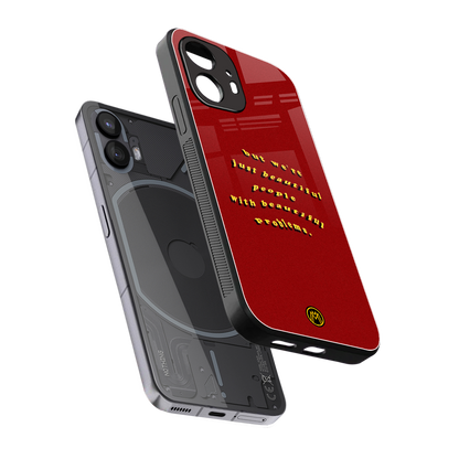 beautiful people with beautiful problems back phone cover | glass case for nothing phone 2