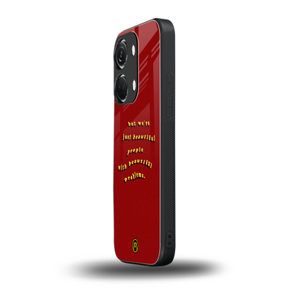 beautiful people with beautiful problems back phone cover | glass case for oneplus nord 3