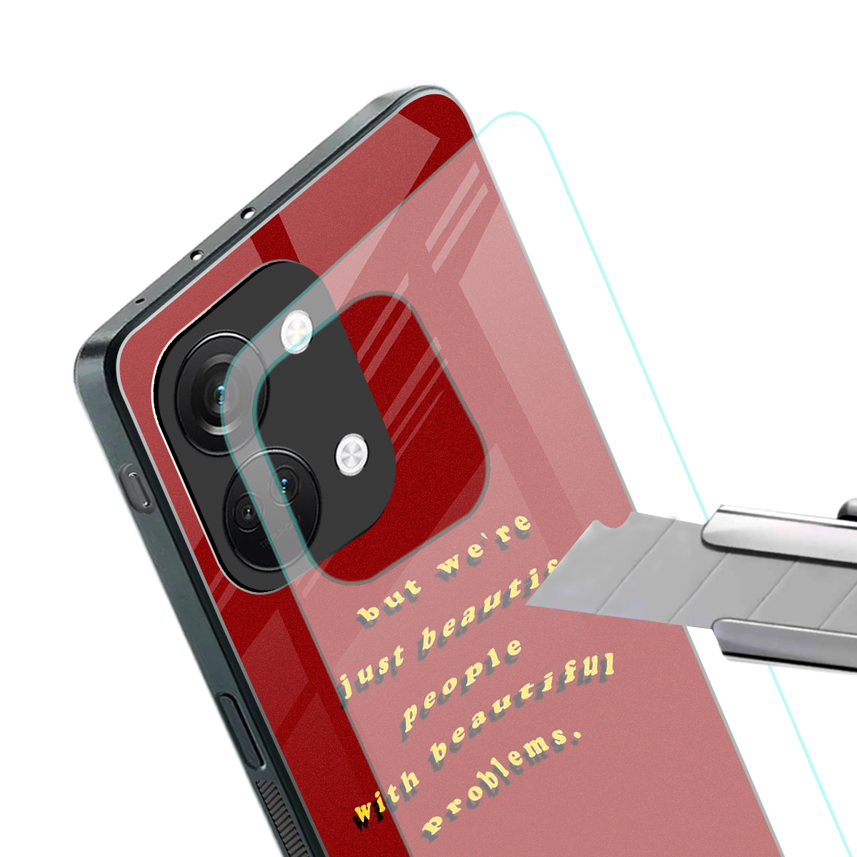 beautiful people with beautiful problems back phone cover | glass case for oneplus nord 3