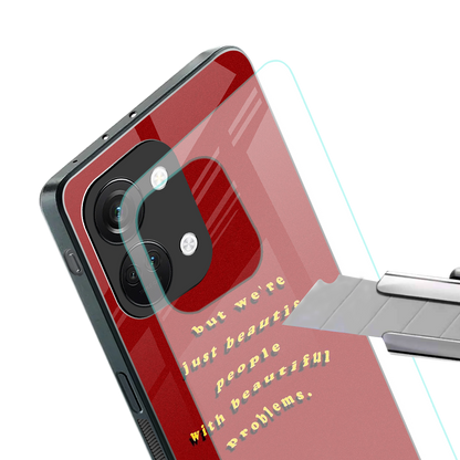 beautiful people with beautiful problems back phone cover | glass case for oneplus nord 3