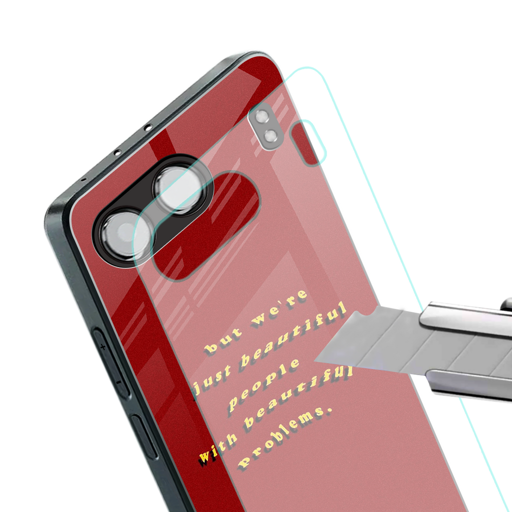beautiful people with beautiful problems back phone cover | glass case for oneplus nord 4