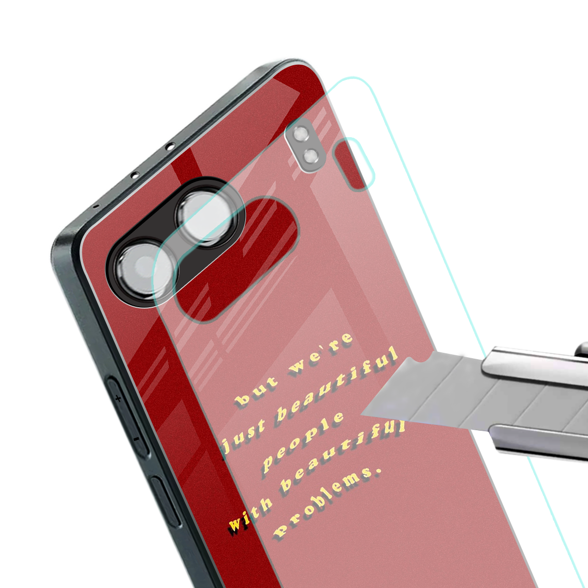beautiful people with beautiful problems back phone cover | glass case for oneplus nord 4
