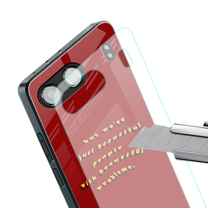 beautiful people with beautiful problems back phone cover | glass case for oneplus nord 4