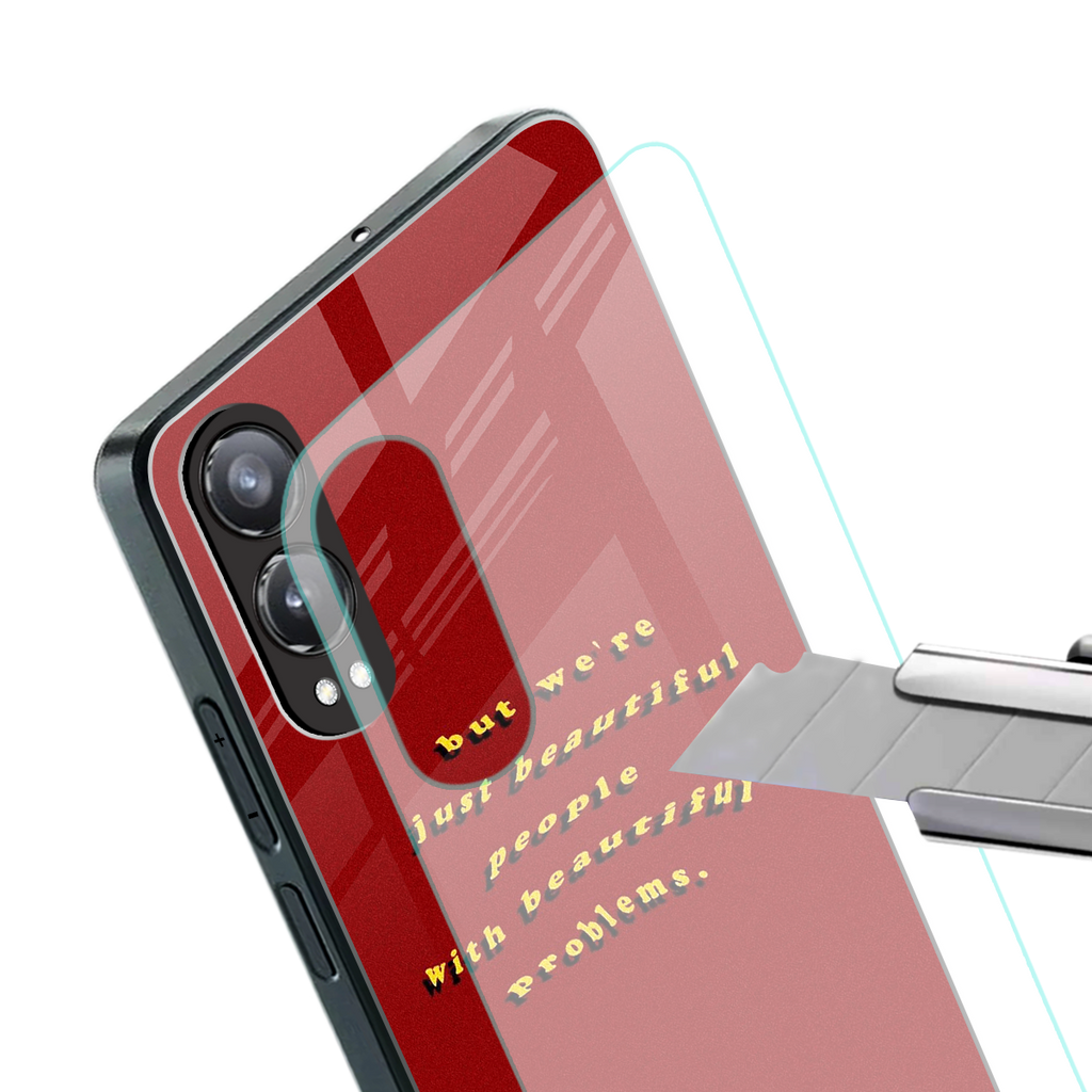 beautiful people with beautiful problems back phone cover | glass case for oneplus nord ce 4 lite