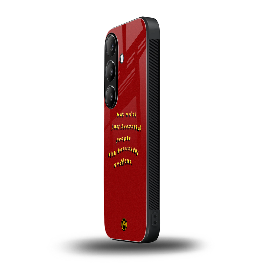 beautiful people with beautiful problems back phone cover | glass case for samsung galaxy s23