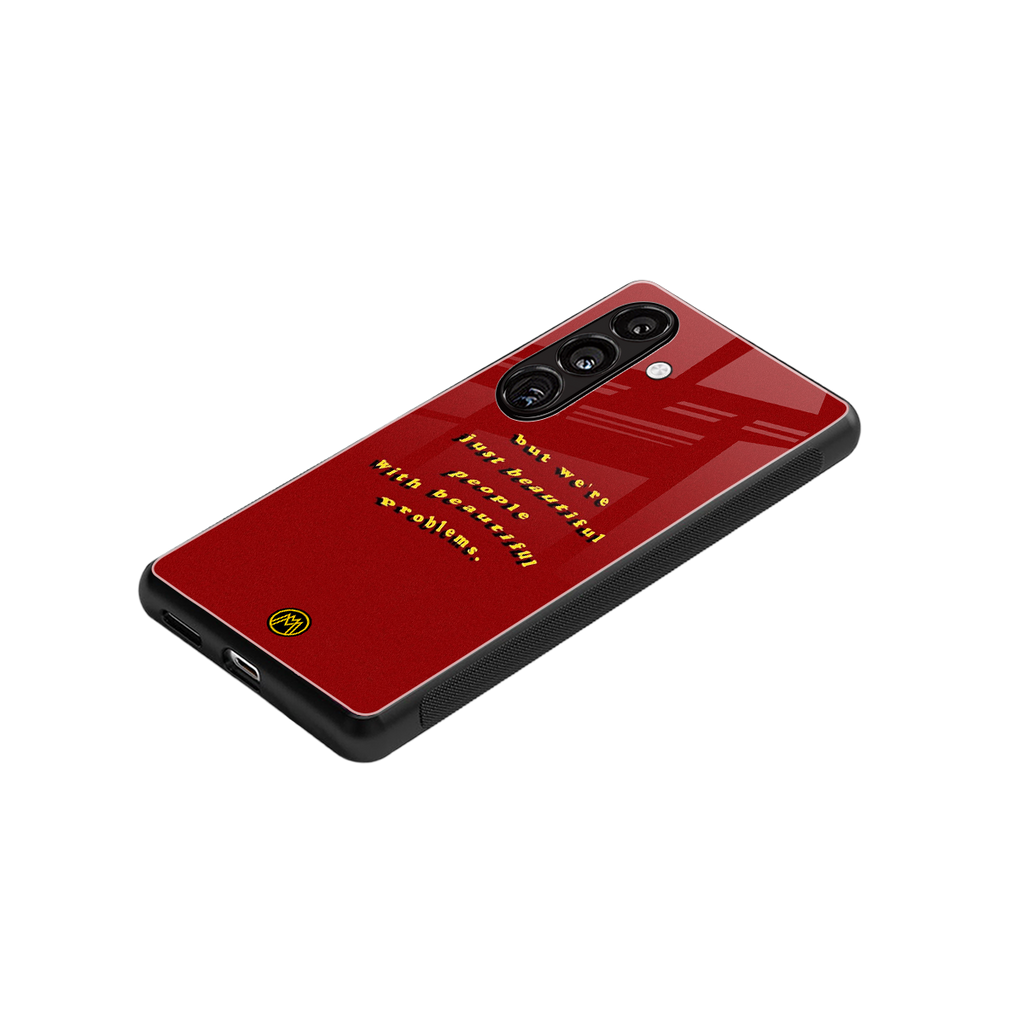 beautiful people with beautiful problems back phone cover | glass case for samsung galaxy s23