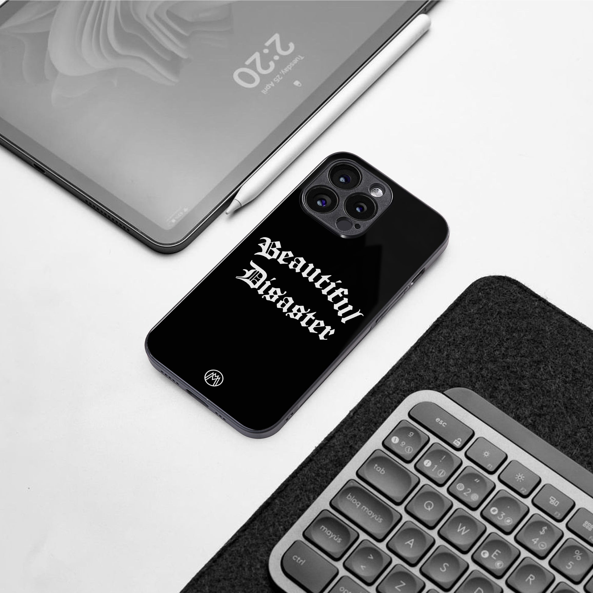 beautiful disaster back phone cover | glass case for iphone 16 pro max