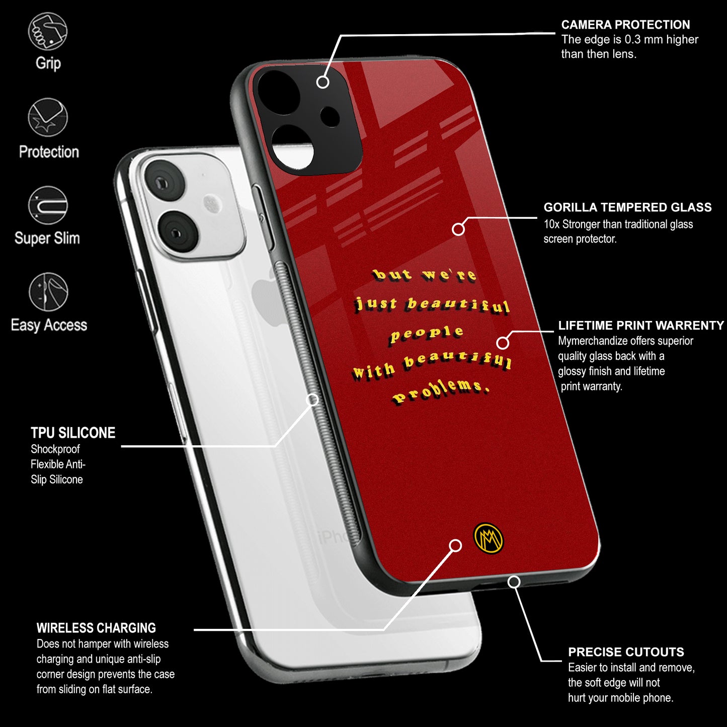 Mobile Phone Cover | Glass Back Case