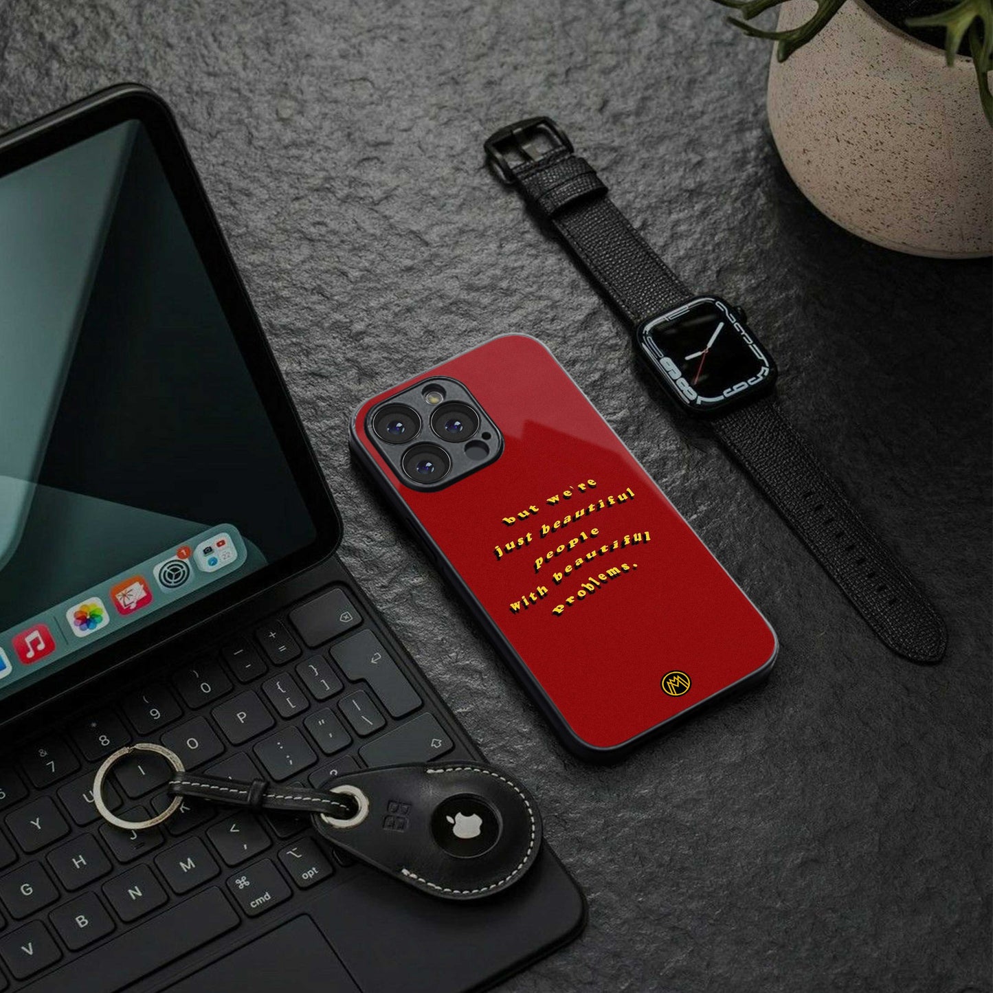 beautiful people with beautiful problems back phone cover | glass case for iphone 13 mini