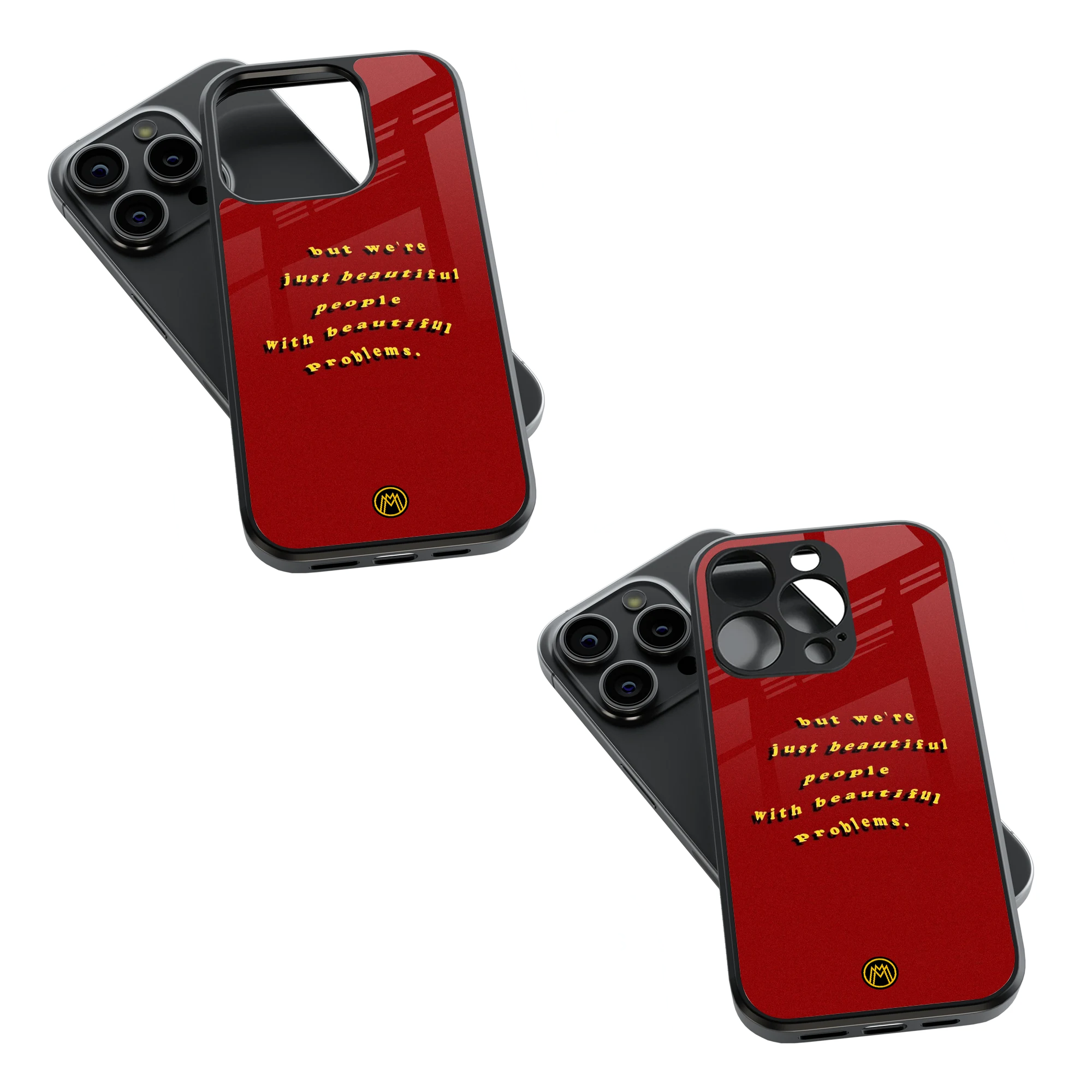 Trendy Glass Back Mobile Case for iPhone, Samsung, Redmi, OnePlus, Google Pixel, Motorola