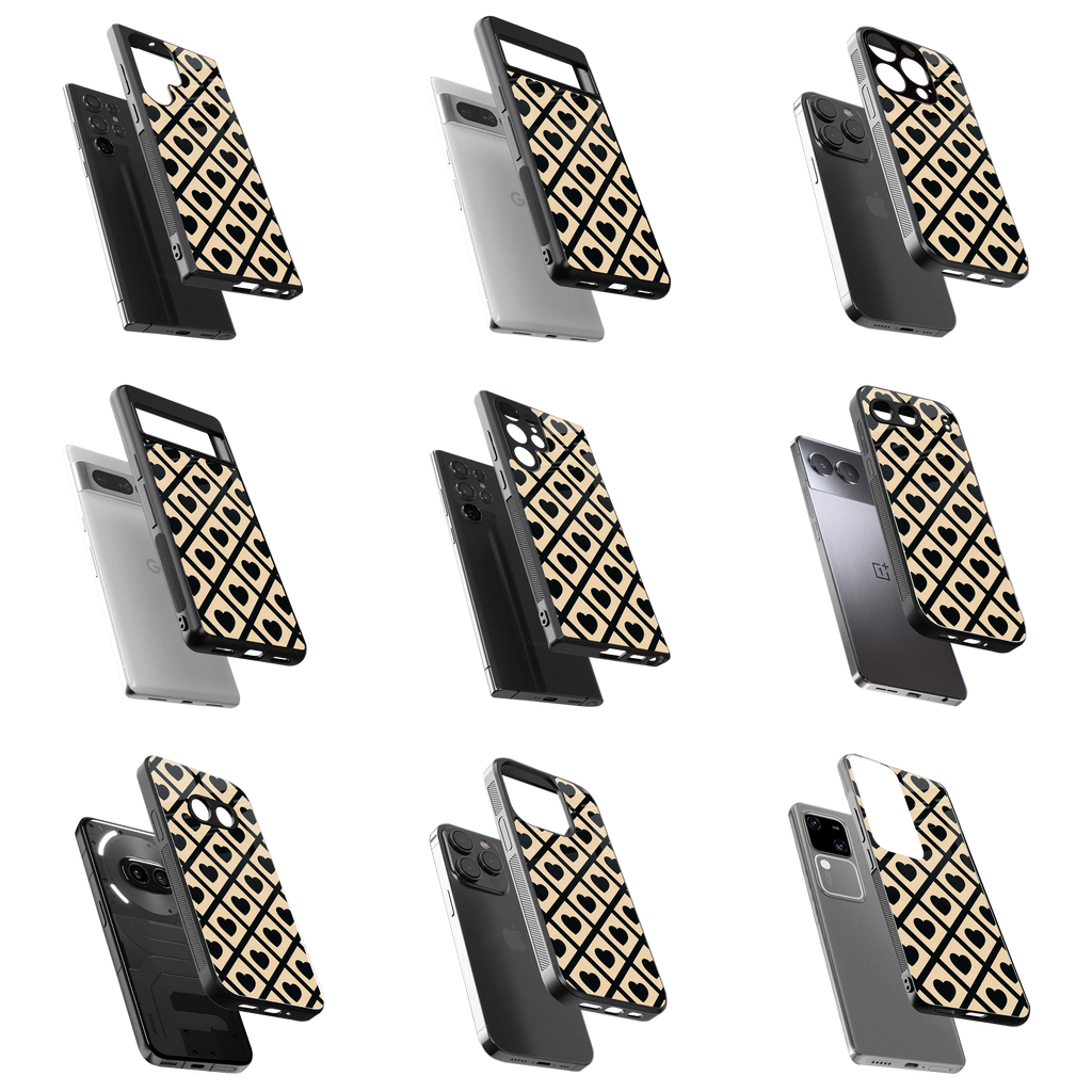 Durable Glass Back Mobile Case for iPhone, Samsung, OnePlus, Google Pixel, Redmi, Vivo, Oppo