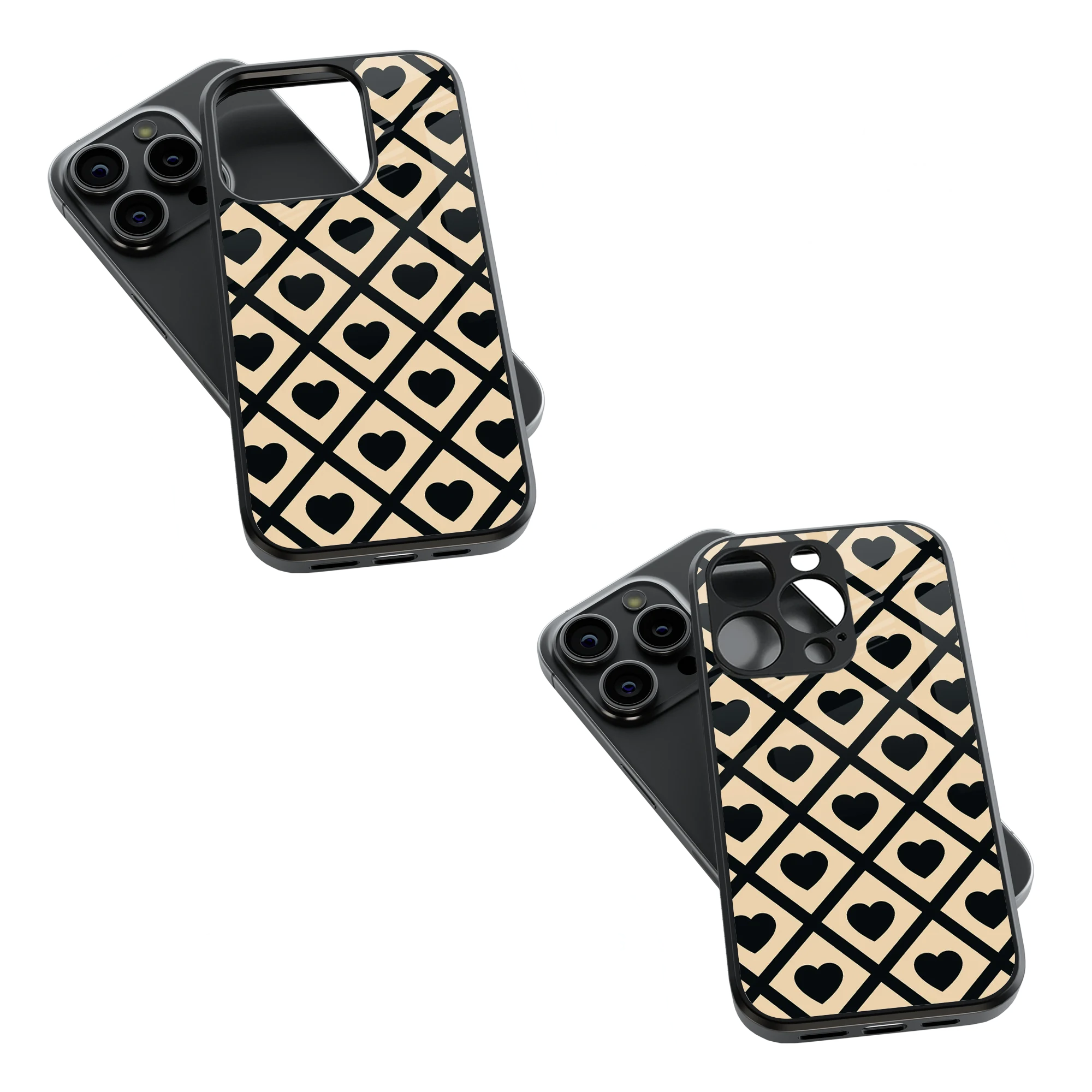 Trendy Glass Back Mobile Case for iPhone, Samsung, Redmi, OnePlus, Google Pixel, Motorola