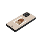beige brown young lady art back phone cover | glass case for nothing phone 1