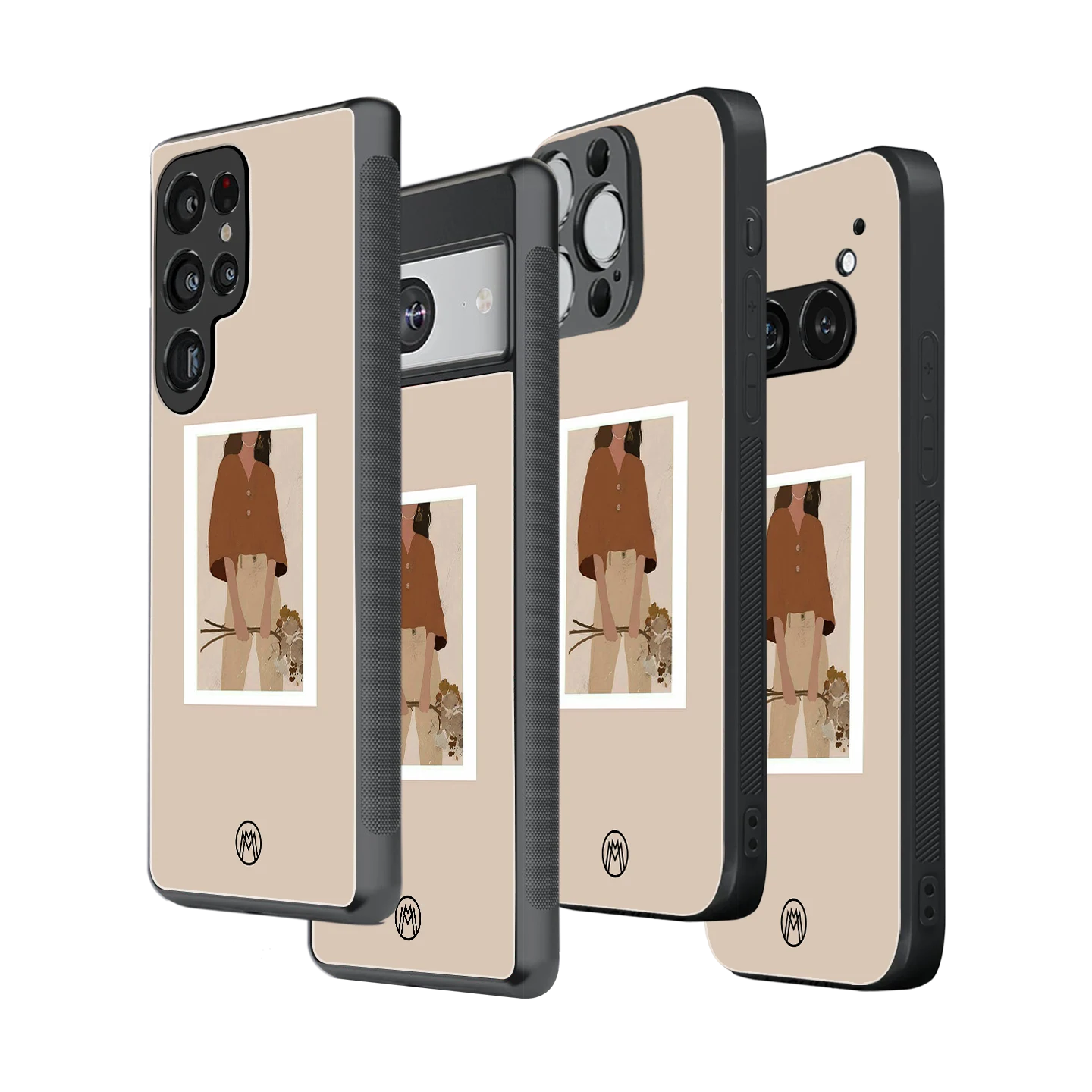 Stylish Glass Back Case for All Smartphones – iPhone, Samsung, OnePlus, Pixel, Redmi, Oppo, Vivo, Motorola