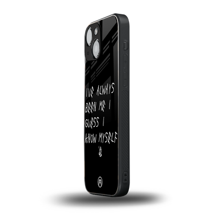 being myself back phone cover | glass case for iphone 13 mini