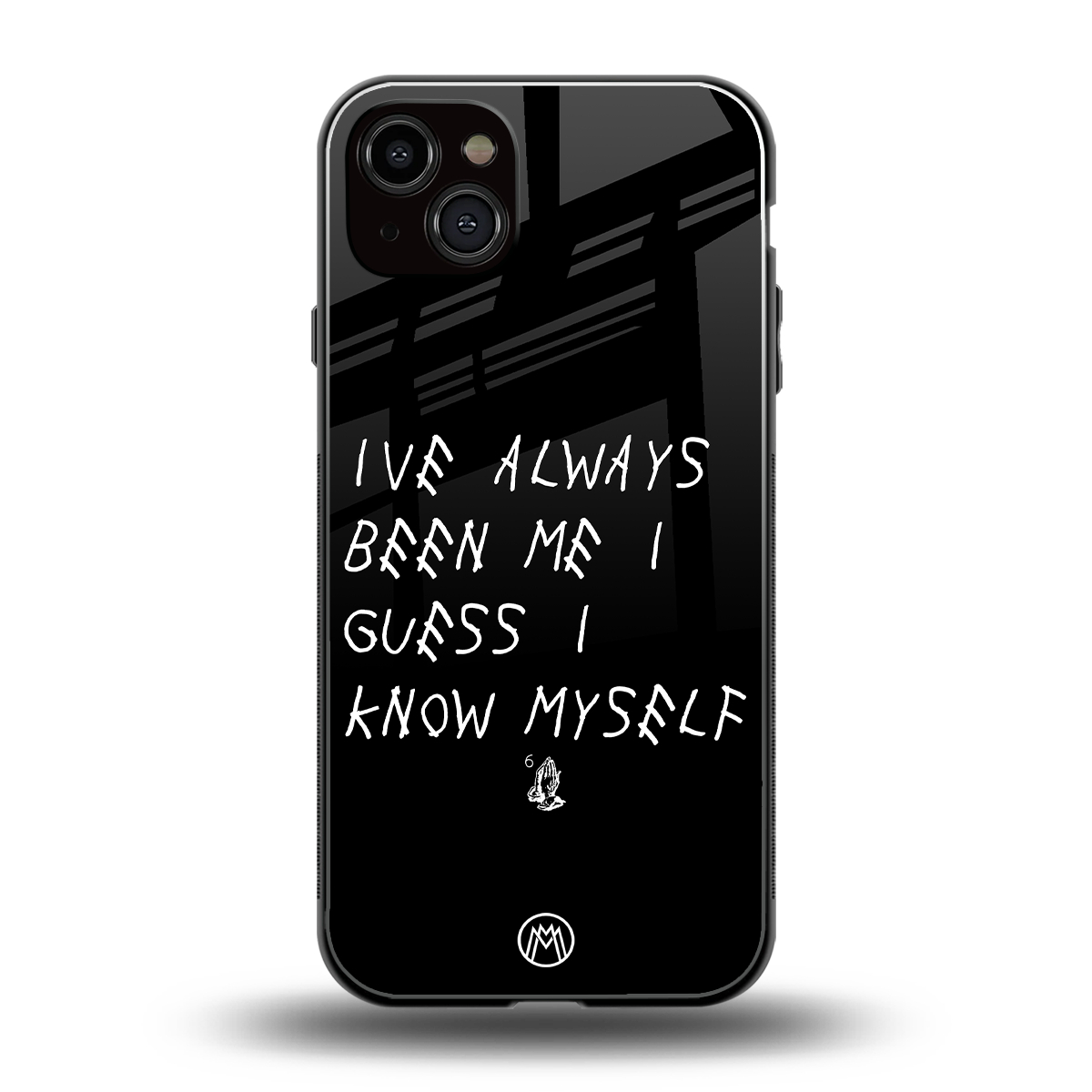 being myself back phone cover | glass case for iphone 15 plus