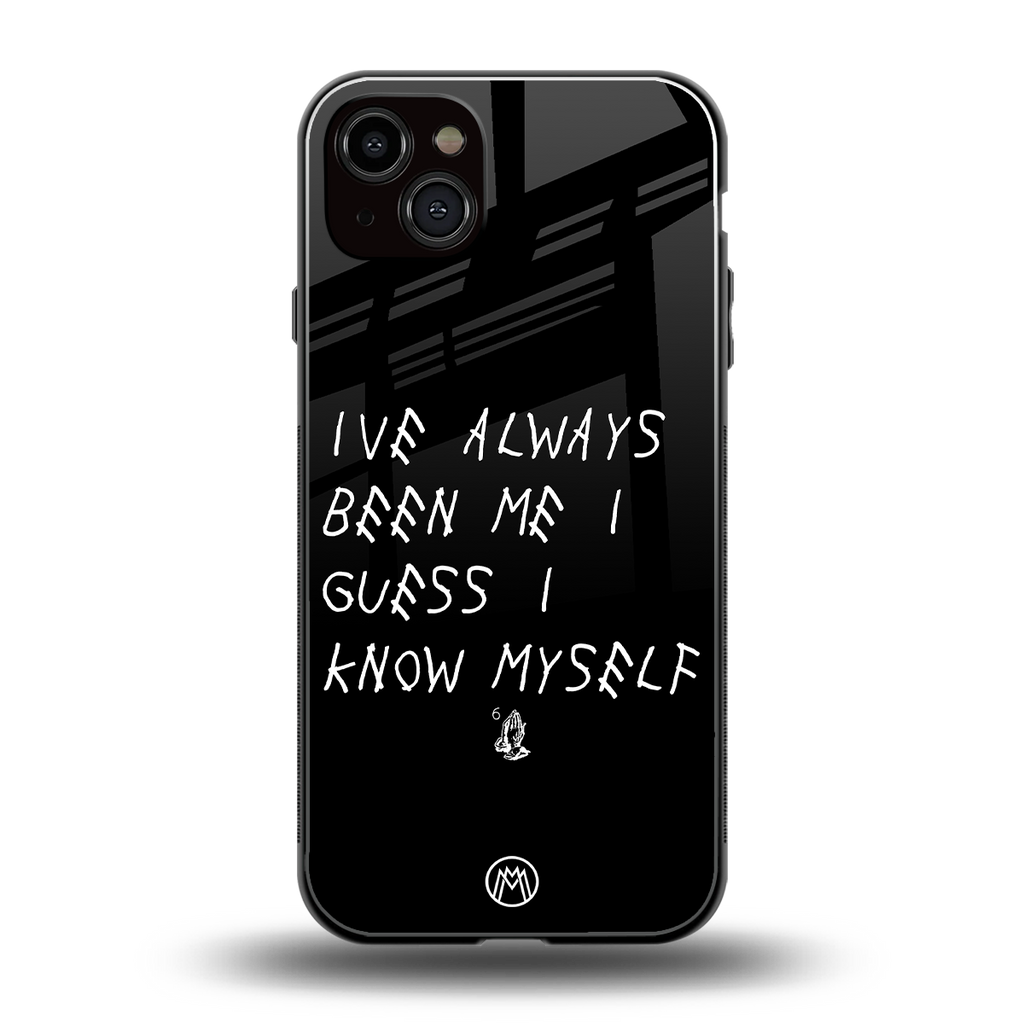 being myself back phone cover | glass case for iphone 14 plus