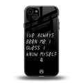 being myself back phone cover | glass case for iphone 14 plus