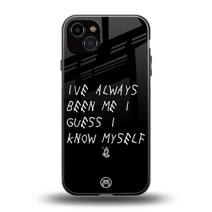 being myself back phone cover | glass case for iphone 14 plus
